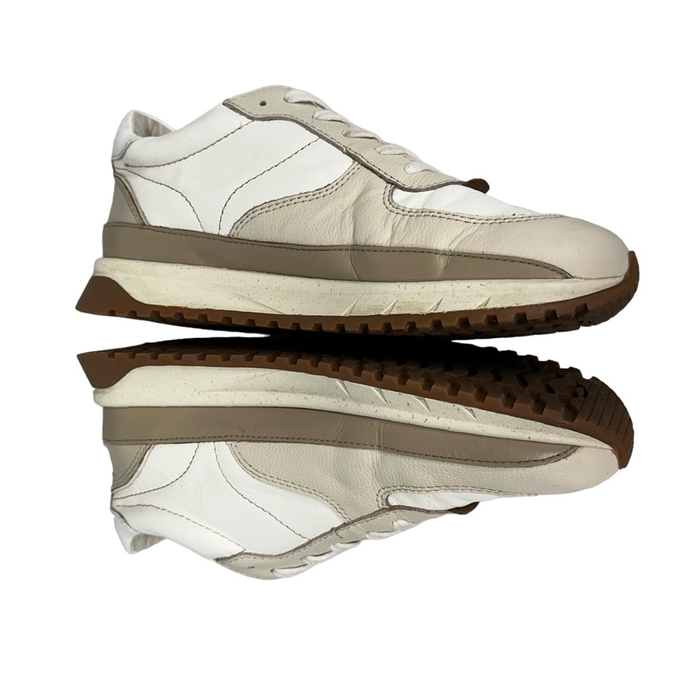 Madewell Kickoff Trainer Sneakers Leather Neutral Colorblock Size 8